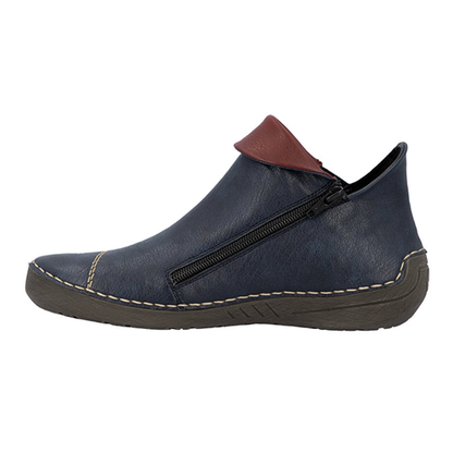 Rieker Ladies Ankle Boots - 72581 - Navy
