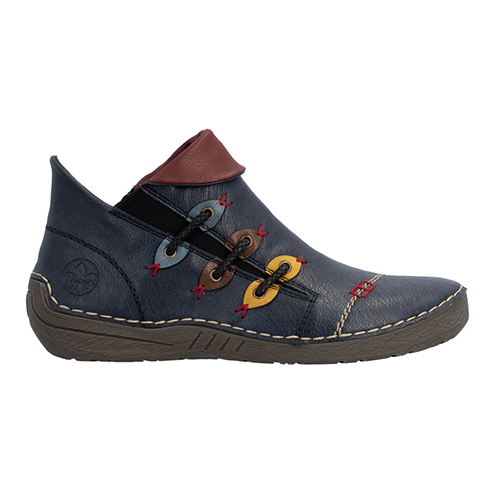 Rieker Ladies Ankle Boots - 72581 - Navy