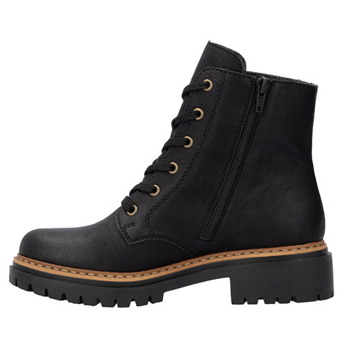 Rieker Ladies Ankle Boots - 72617-00 - Black