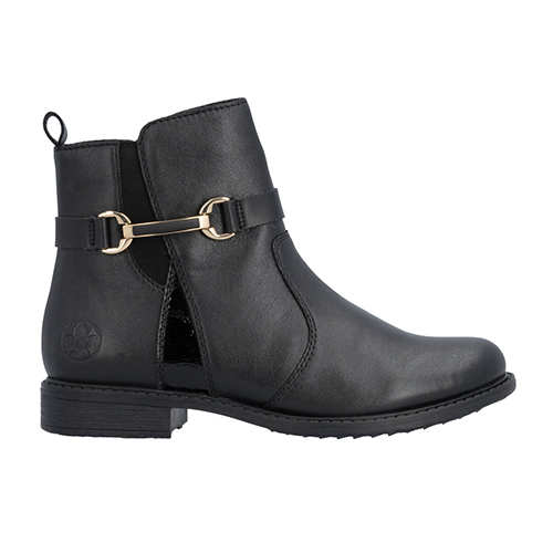 Rieker Ladies Ankle Boots - 74856 - Black