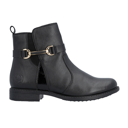 Rieker Ladies Ankle Boots - 74856 - Black