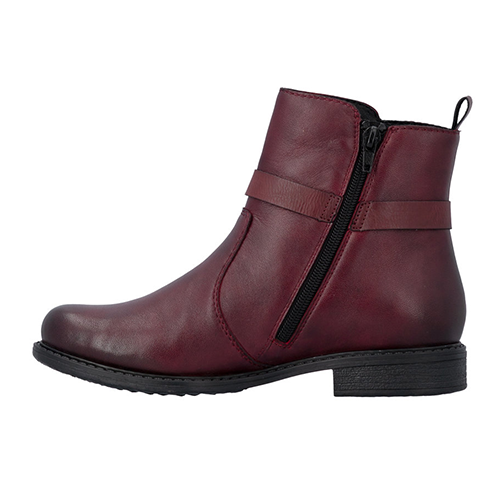 Rieker Ladies Ankle Boots - 74856 - Burgundy