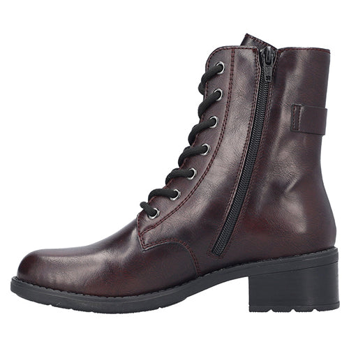 Rieker Ladies Ankle Boots - 75431-35- Burgundy