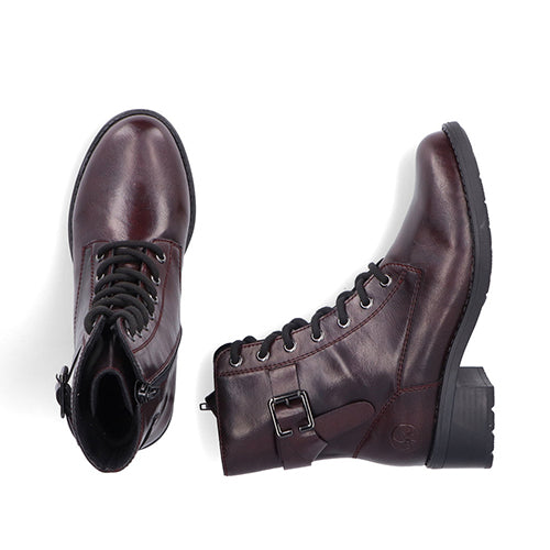 Rieker Ladies Ankle Boots - 75431-35- Burgundy