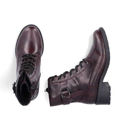 Rieker Ladies Ankle Boots - 75431-35- Burgundy