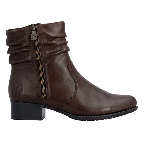 Rieker  Block Heeled Ankle Boots - 78656-27 - Brown