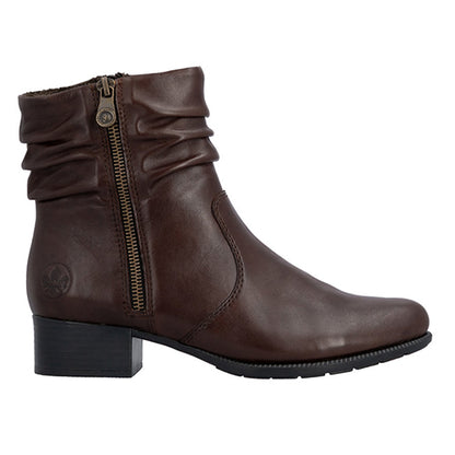 Rieker  Block Heeled Ankle Boots - 78656-27 - Brown