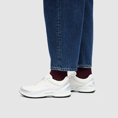 Ecco Ladies Trainers - 850823 - White/Silver