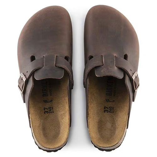 Birkenstock Ladies Oiled Leather Clog - Boston - Habana