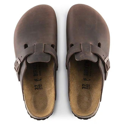 Birkenstock Ladies Oiled Leather Clog - Boston - Habana
