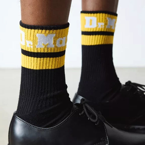 Dr. Martens - Athletic Logo Socks -Black/White/Yellow