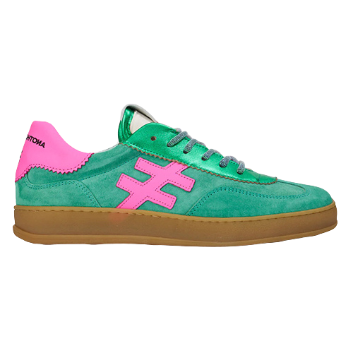 Another Trend Ladies Trainers - A0321162 - Green/Pink