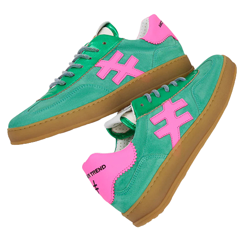 Another Trend Ladies Trainers - A0321162 - Green/Pink