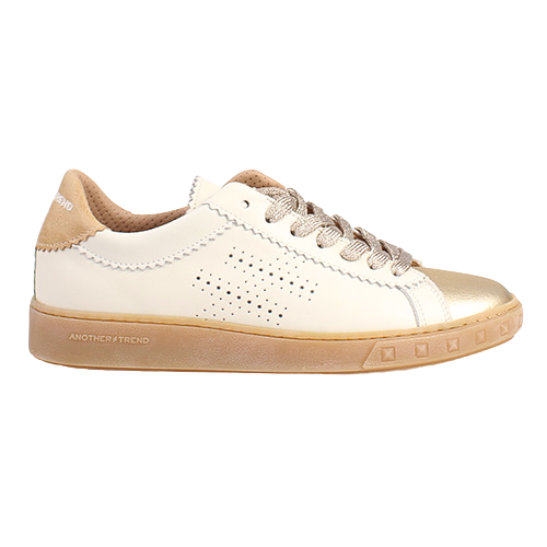 Another Trend Ladies Trainers - A039 M5 - Beige/Gold