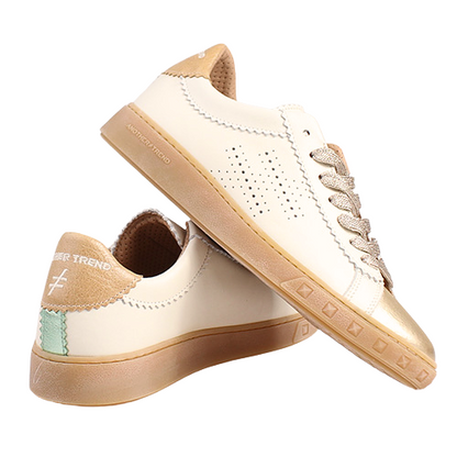 Another Trend Ladies Trainers - A039 M5 - Beige/Gold