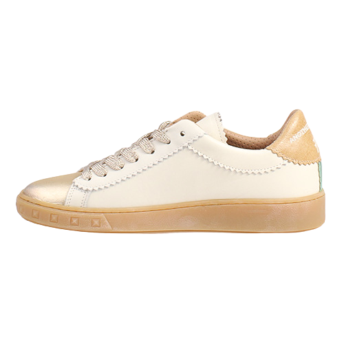 Another Trend Ladies Trainers - A039 M5 - Beige/Gold