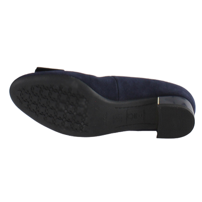 Ara Ladies Block Heel Shoes - 35807 - Navy Suede