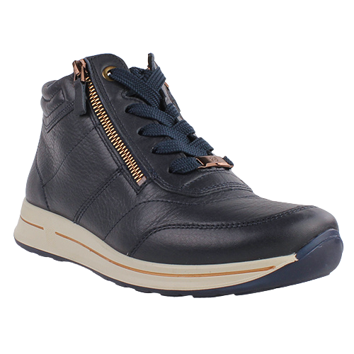 Ara Ladies  Hi Top Trainers - 24808-17 - Navy