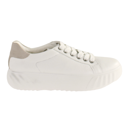 Ara  Leather Platform Trainers - 46523-04 - White