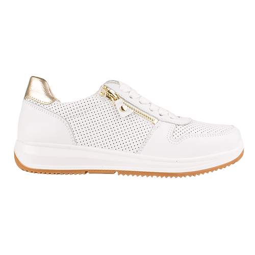 Ara Ladies Trainers - 25510-04 - White/Gold