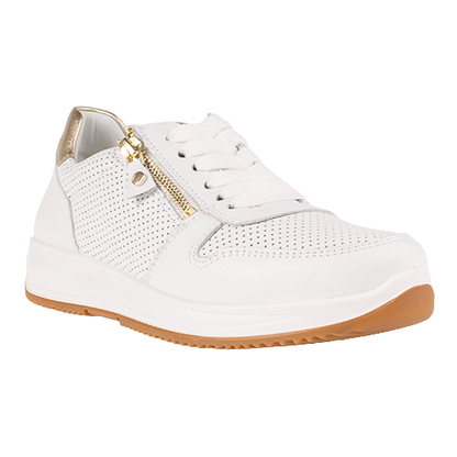 Ara Ladies Trainers - 25510-04 - White/Gold