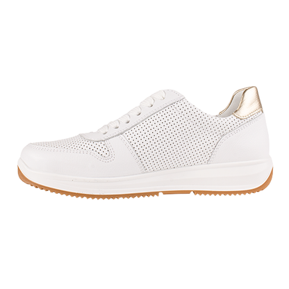Ara Ladies Trainers - 25510-04 - White/Gold