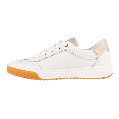 Ara Ladies Wide Fit Trainers - 50028-04 - White/Beige
