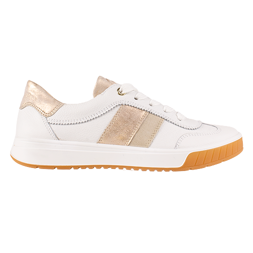 Ara Ladies Wide Fit Trainers - 50028-04 - White/Beige