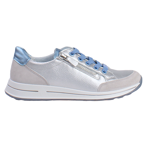 Ara Ladies Wide Fit Trainers - 54801-26 - Silver/Blue