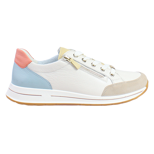 Ara Ladies Wide Fit Trainers - 54801-32 - White/Blue