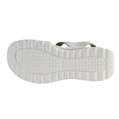 Ara Velcro Sandals - 47207 - White/Silver