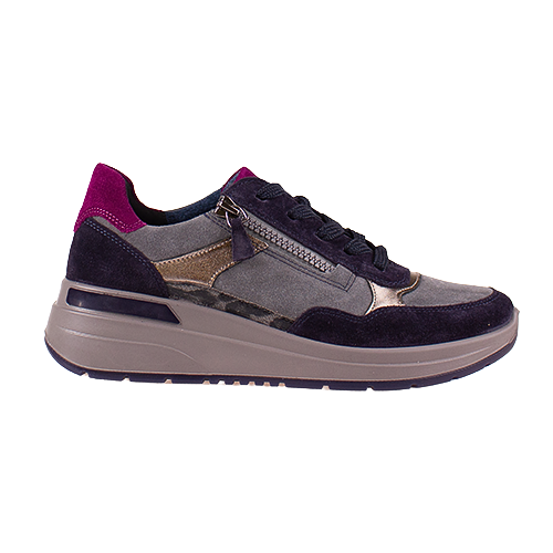 Ara Wedge Trainers - 57702-22 - Navy