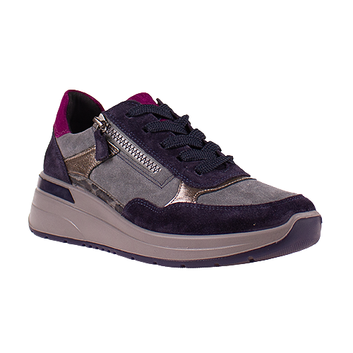Ara Wedge Trainers - 57702-22 - Navy