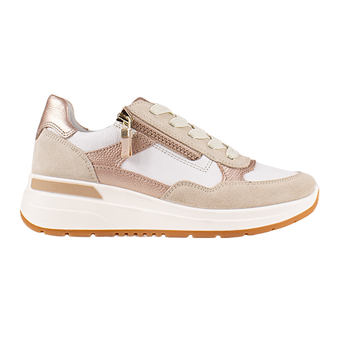 Ara Wedge Trainers - 57702-25 - White/Sand