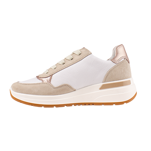 Ara Wedge Trainers - 57702-25 - White/Sand