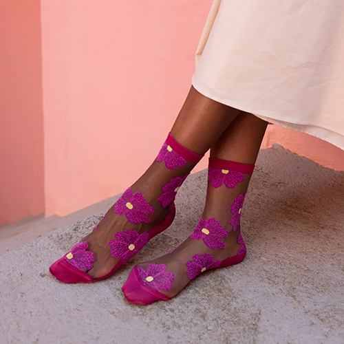 Atelier St Eustache Socks - Murano - Fuchsia