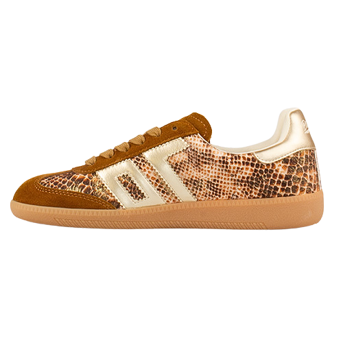 Back 70 Ladies Cloud Retro Trainer - Gold Snake