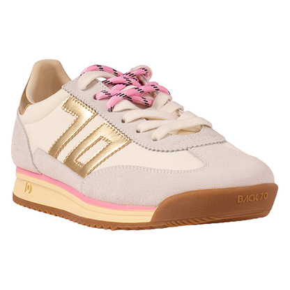 Back70 Ladies Trainers - Jogger - Pink/white/gold