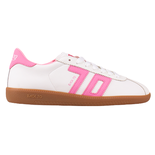 Back70 Ladies Retro Trainers - Shelly - White/Pink