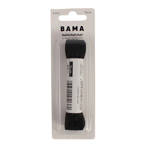 Bama Flat Laces - Black - 75cm