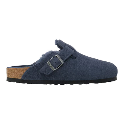 Birkenstock Ladies Clogs - Boston Shearling - Navy