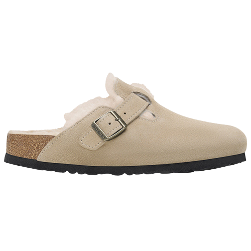 Birkenstock Ladies Clogs - Boston Shearling - Taupe