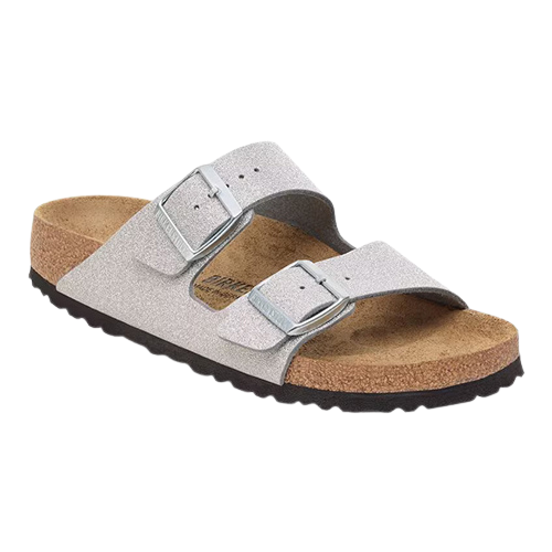 Birkenstock Ladies Sliders - Arizona - Silver