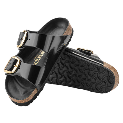 Birkenstock Ladies Sandals - Arizona Big Buckle - Black Patent