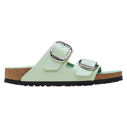 Birkenstock Ladies Sandals - Arizona Big Buckle - Surf Green Patent