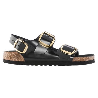 Birkenstock Back Strap Sandals - Milano Big Buckle - Black Patent