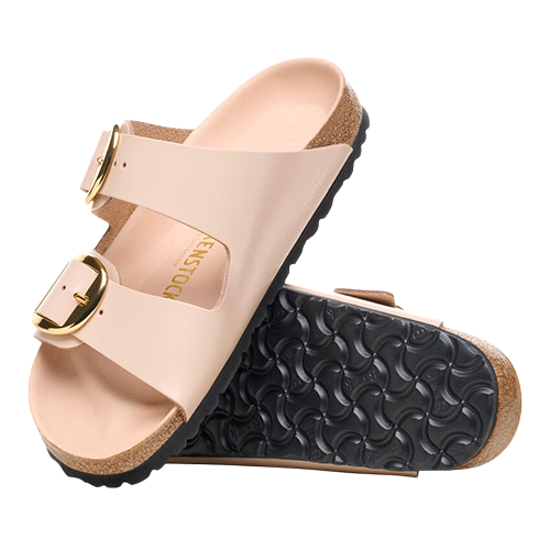 Birkenstock Ladies Sandals- Arizona Big Buckle - Beige Patent