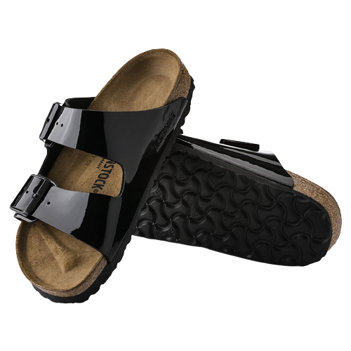 Birkenstock Ladies Sandals - Arizona Big Buckle - Black Patent