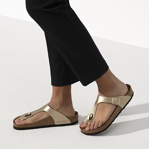Birkenstock Ladies Sandals - Gizeh Birko-Flor  - Gold