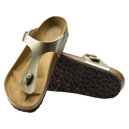 Birkenstock Ladies Sandals - Gizeh Birko-Flor  - Gold
